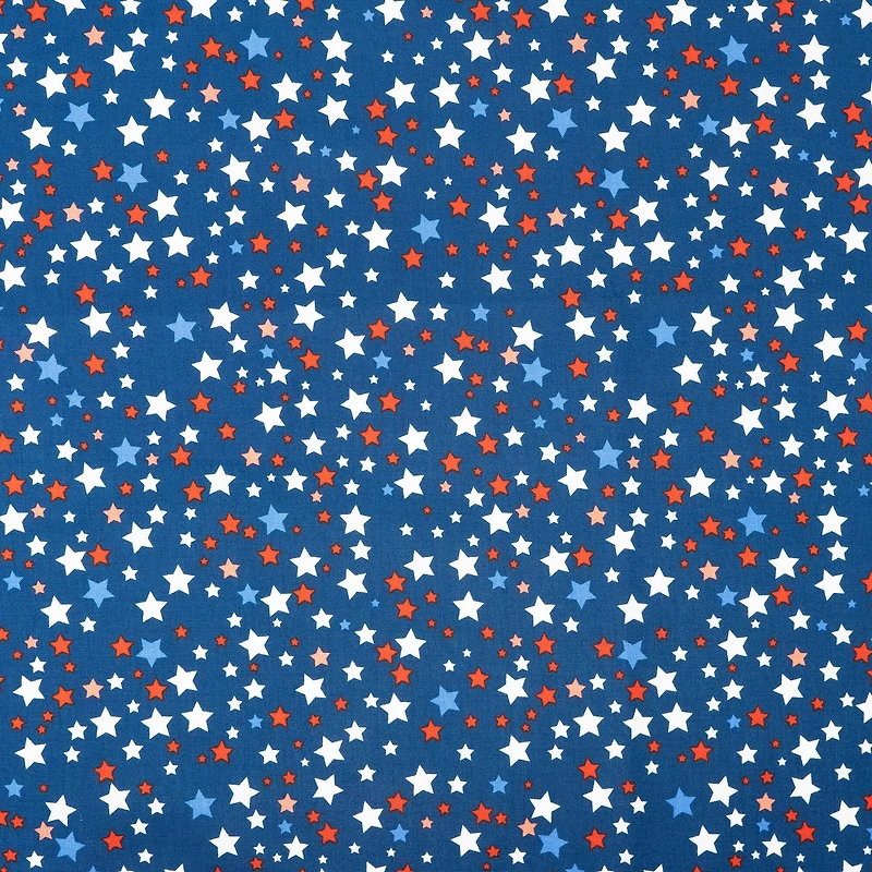 SINGER Solid Stars on Navy Cotton Fabric