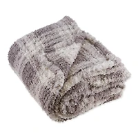 DII® Gray Farmhouse Plush Plaid Throw