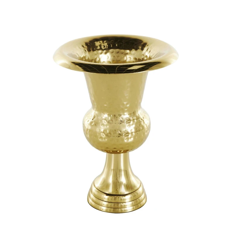 11" Gold Textured Metal Vase