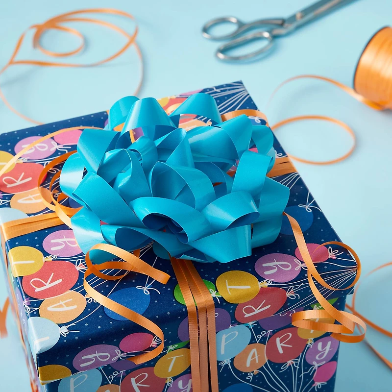 5.75" Turquoise Lacquer Gift Bow by Celebrate It™ 