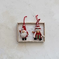 Hello Honey® Handmade Wool Felt Gnome Ornament Set with Applique