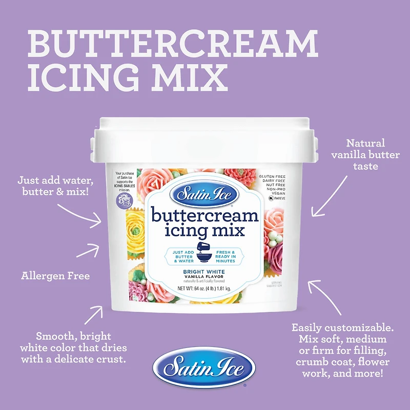 Satin Ice® Professional's Choice Buttercream Icing Mix, 2lb.