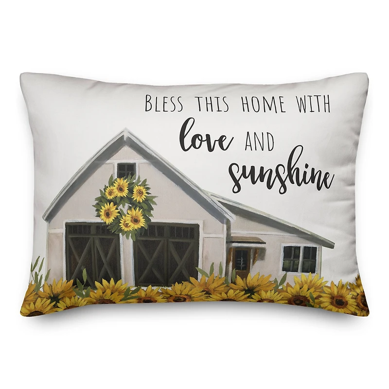 Sunflower House 20" x 14" Indoor/Outdoor Pillow