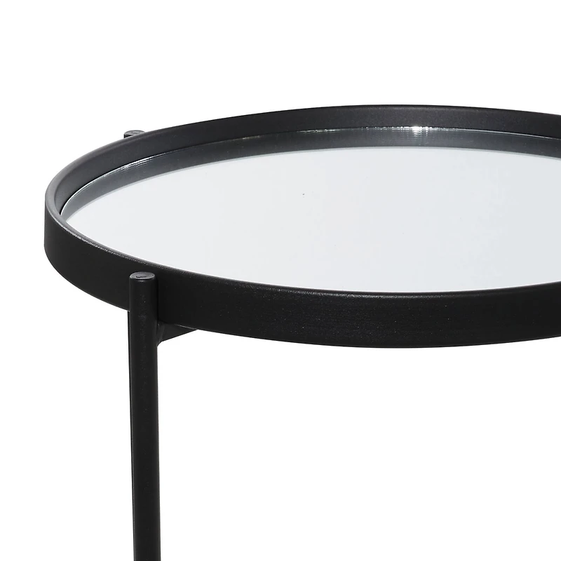 15" Black Contemporary Accent Table