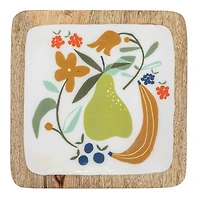 Hello Honey® Bon Apetit Enameled Mango Wood Tray Set