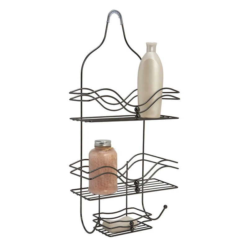 Bath Bliss Ocean Design Black Onyx Shower Caddy