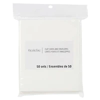 50 Sets of Ivory Flat Cards & Envelopes by Recollections™, 4.25" x 5.5"