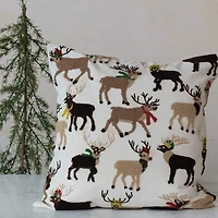 Hello Honey® 20" Reindeer with Scarves Accent Pillow