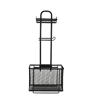 Bath Bliss Mesh Collection Matte Black Adjustable Bathroom Organizer