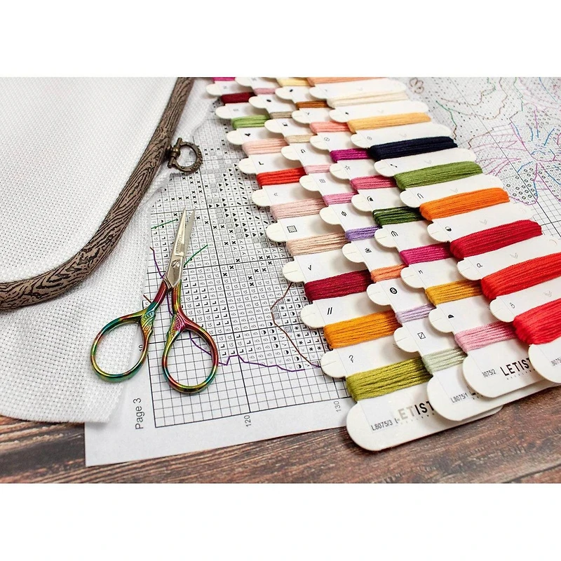 LetiStitch Poppy Counted Cross Stitch Kit