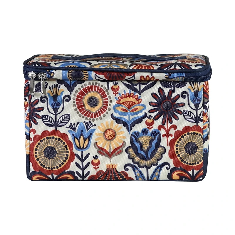 Everything Mary Blue & Tan Collapsible Sewing Kit Organizer Box