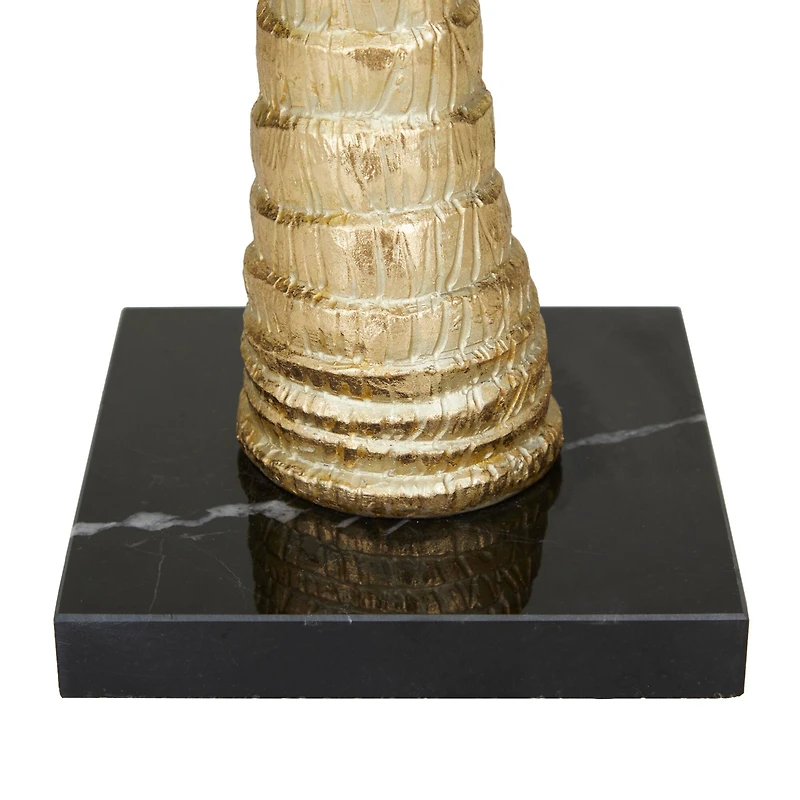 The Novogratz Gold Polystone Coastal Nature Sculpture, 9" x 7" x 20"