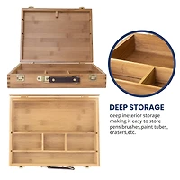 Pacific Arc 14" x 11" Bamboo Paint Box with Palette & 5 Compartments