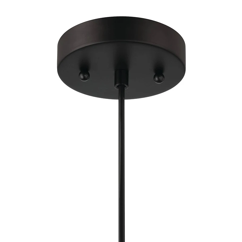 Hello Honey® 17.75" Black Boho Handwoven Paper Rope & Metal Ceiling Pendant Lamp