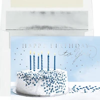 JAM Paper Birthday Cake Wishes Cards, 25ct.