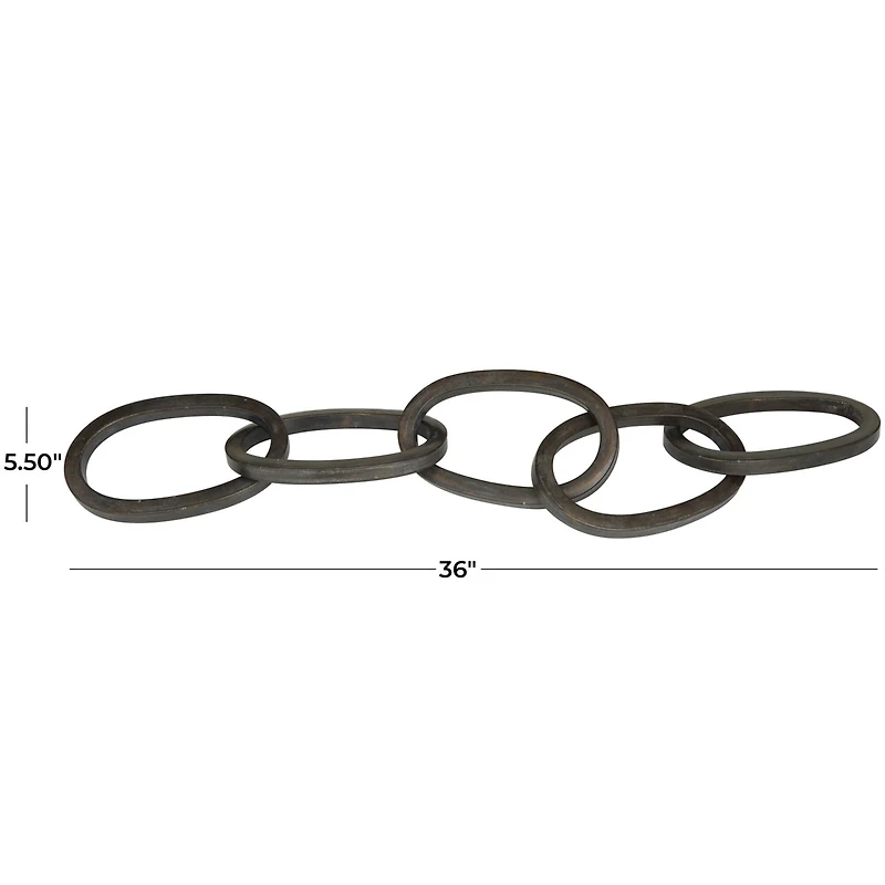 CosmoLiving by Cosmopolitan 3ft. Metal Chain Sculpture