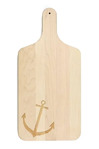 17" Anchor Icon Maple Wood Paddle Cutting Board