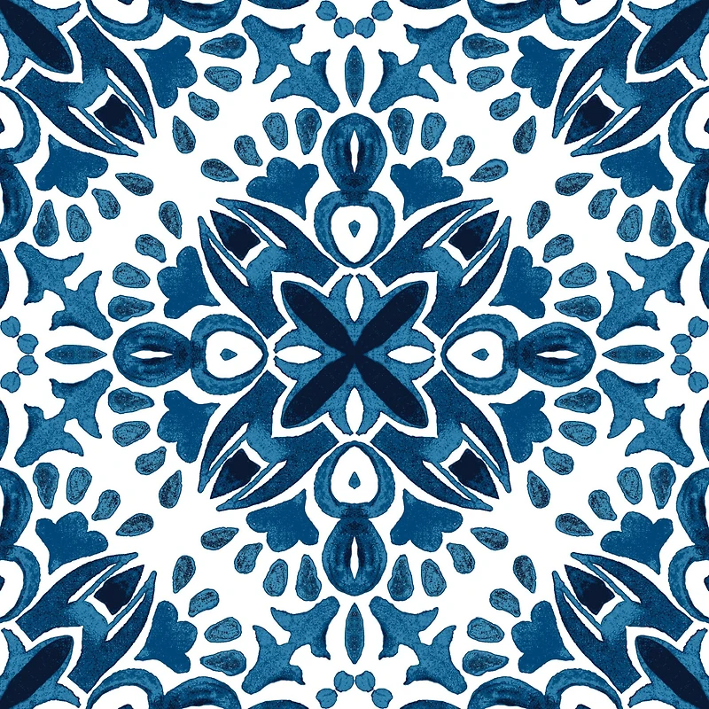 RoomMates Amalfi Blue Peel & Stick Floor Tile