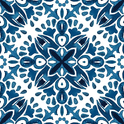 RoomMates Amalfi Blue Peel & Stick Floor Tile