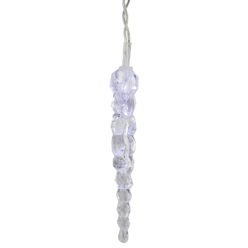 LED Ice Pillars Christmas Icicle Light Set - Pure White - 29' Clear Wire - 360ct