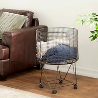 Bronze Farmhouse Metal Storage Cart