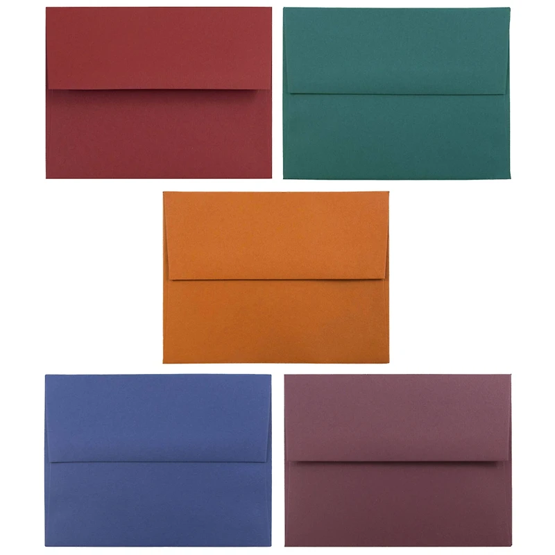 JAM Paper 4.375" x 5.75" Dark Assorted Premium Invitation Envelopes, 125ct.