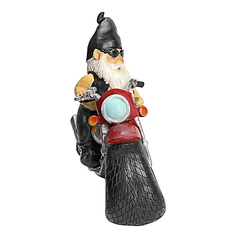 Design Toscano 13" Biker Gnome Outdoor Statue