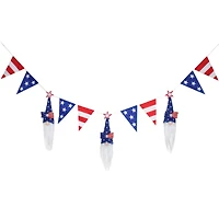 6ft. Patriotic Flags & Blue Gnomes Garland