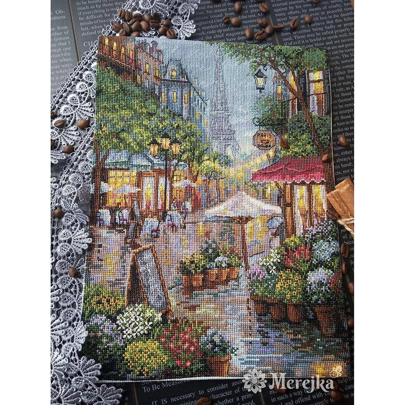 Merejka Rainy Paris Counted Cross Stitch Kit