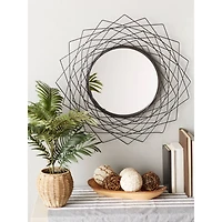 Geometric Black Wall Mirror