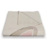 50" x 60" Lamb with Flower Crown Coral Fleece Blanket