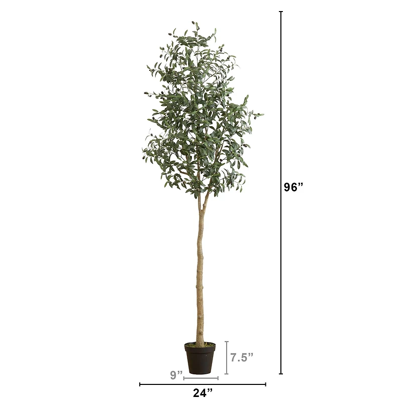 8ft. Potted Artificial Olive Tree
