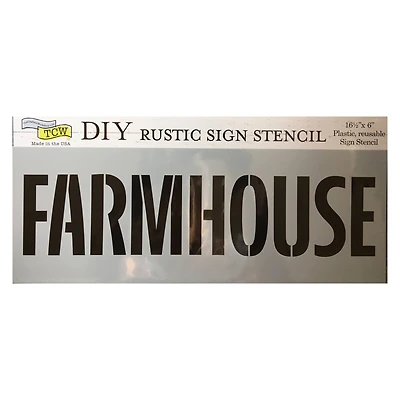 The Crafter's Workshop Farmhouse Stencil, 16.5" x 6"