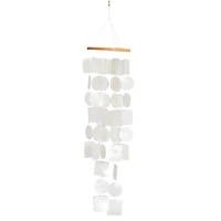 White Capiz shell Coastal Windchime, 20"