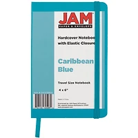 JAM Paper Travel Size Hardcover Notebook with Elastic Band