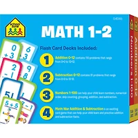 School Zone® Math 1-2 Flash Card, 4 Pack
