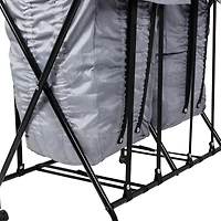 Honey Can Do Black/Gray Double Bounce Back Hamper with Wheels and Lid