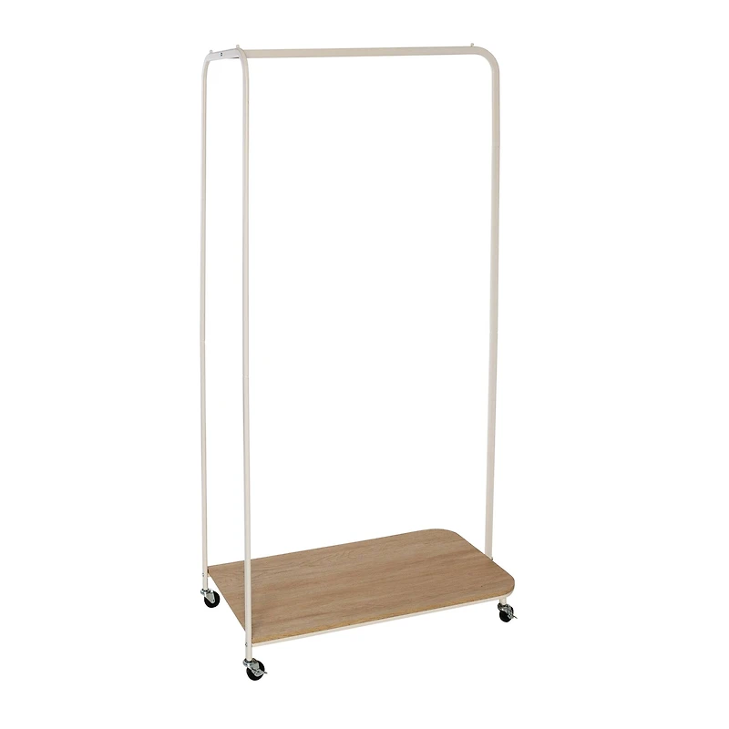 Honey Can Do 5.5ft. Rolling Garment Rack with Shoe Rack and Wheels