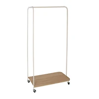 Honey Can Do 5.5ft. Rolling Garment Rack with Shoe Rack and Wheels