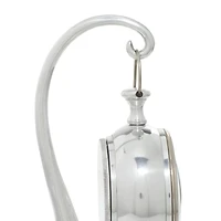 11" Silver Aluminum Coastal Clock