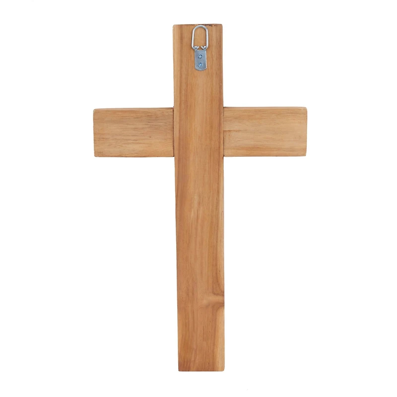 Brown Wood Industrial Cross Wall Decor, 20" x 12" x 2"