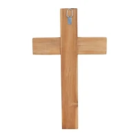 Brown Wood Industrial Cross Wall Decor, 20" x 12" x 2"