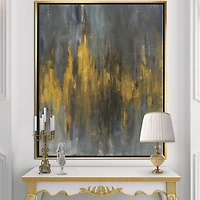 Designart - Black and Gold Glam Abstract