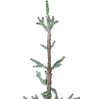 5ft. Unlit Frosted Pine Slim Artificial Christmas Tree in Burlap Base