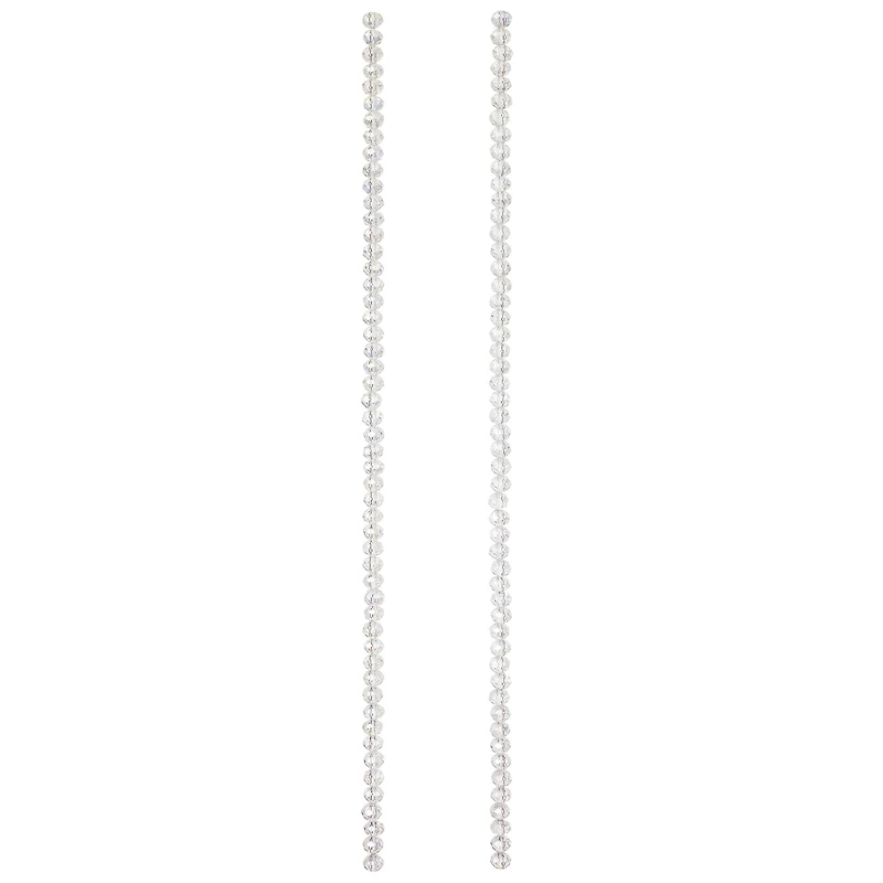 12 Pack: Crystal Faceted Glass Rondelle Beads, 3mm by Bead Landing™