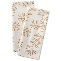 DII® Metallic Holly Leaves Dishtowel Set