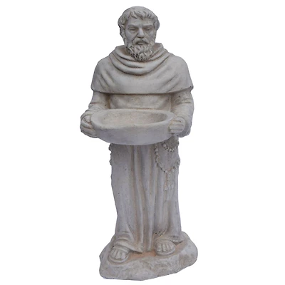 Santa's Workshop 22.5" Antique White Cold Cast St. Francis Statue