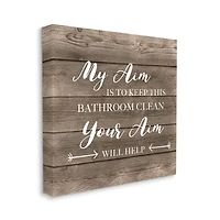 Stupell Industries Your Aim Toilet Cleanliness Funny Canvas Wall Art