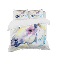 Designart 'Horse Illustration with Splash