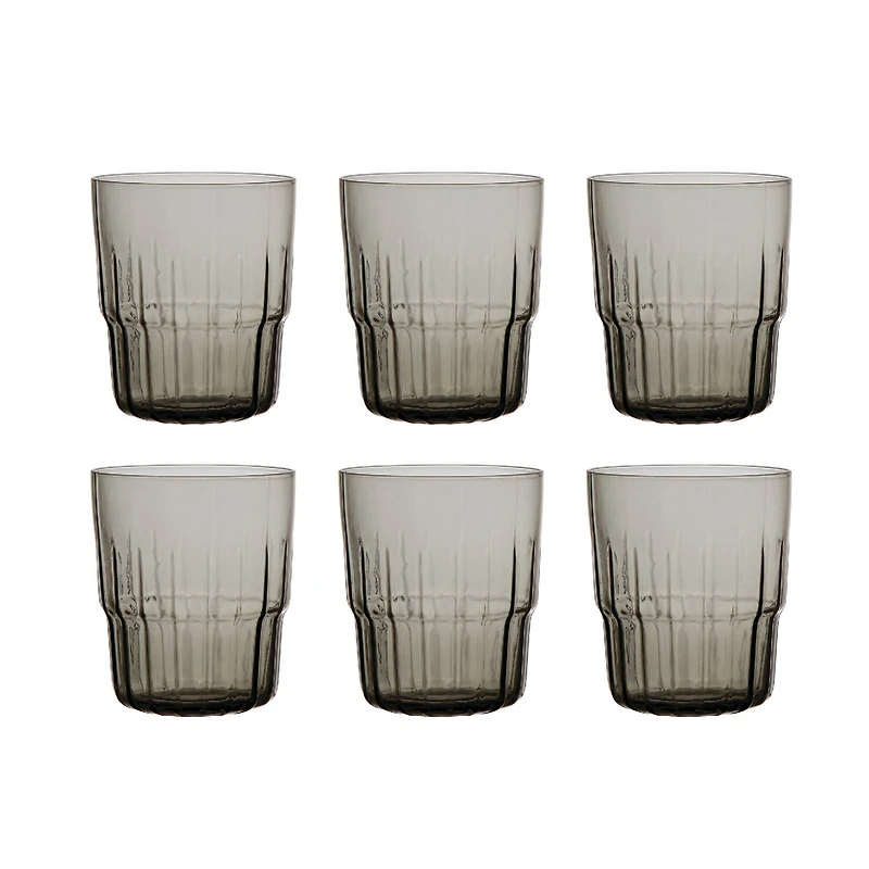 Hello Honey® 4" Mid-Century Gray Drinking Glasses, 6ct.